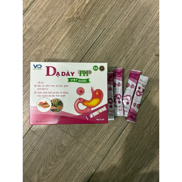 Dạ dày HP Việt dược - Bảo vệ niêm mạc dạ dày, giảm acid dịch vị, trào ngược dạ dày - Hộp 25 gói
