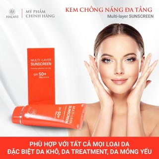 {CHÍNH HÃNG} 3KCN HALAVI TẶNG 6 MẶT NẠ - KEM CHỐNG NẮNG HOÀI VÂN - KEM CHỐNG NẮNG HALAVI