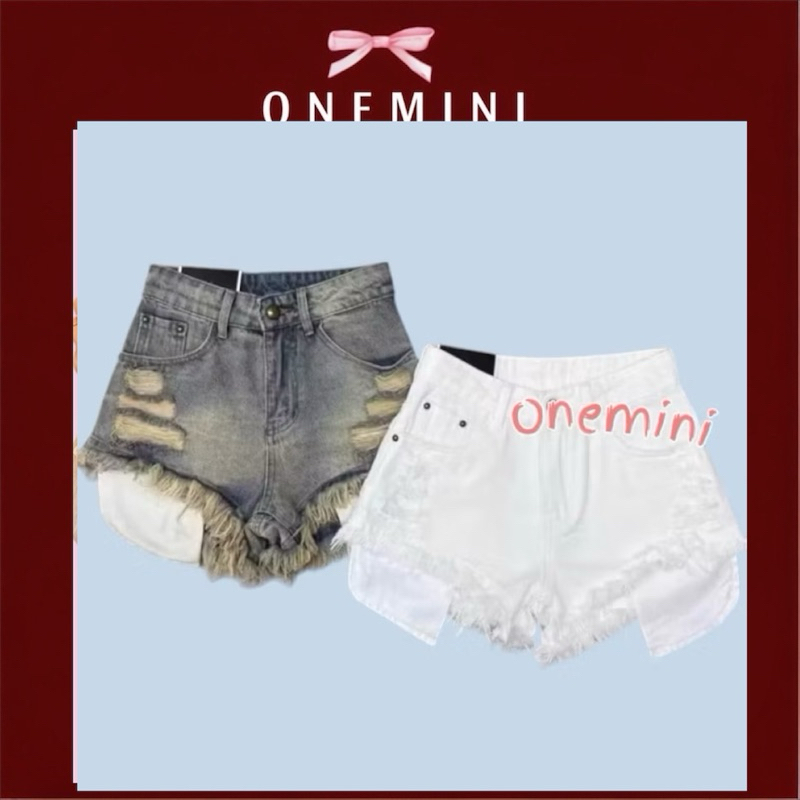 Quần shost jean nữ rách xước lộ túi, Quần short Jeans viền rách, Quần ...