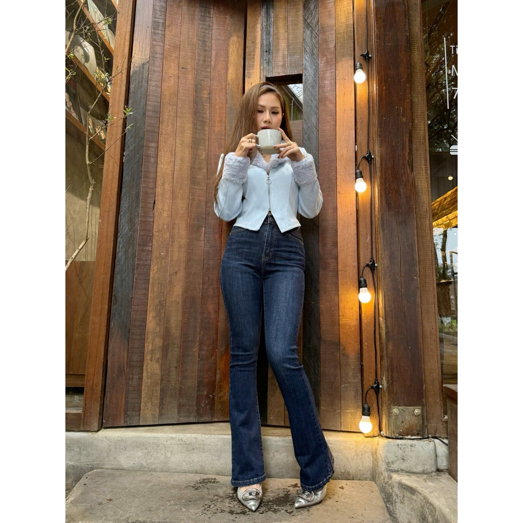 [MIDDUA]JN219 - Jeans loe dáng dài wash