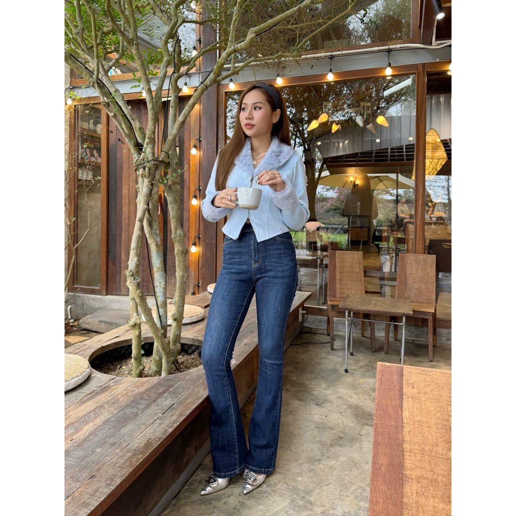 [MIDDUA]JN219 - Jeans loe dáng dài wash