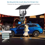 V380 Máy ảnh năng lượng mặt trời 4G SIM ngoài trời 2 ống kính PIR Con người phát hiện pin an ninh CCTV PTZ IP Camara — ảnh 3