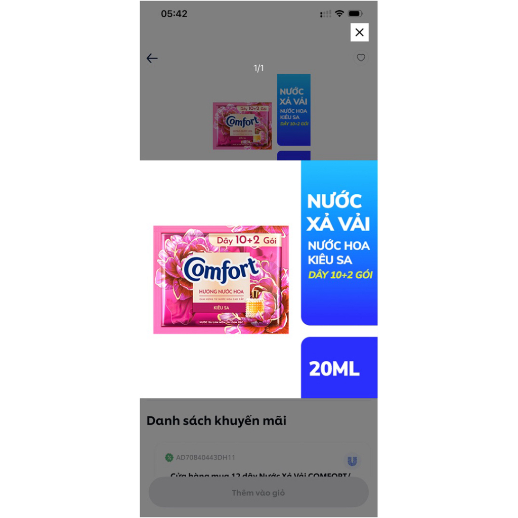 Bán Combo 10 Dây Nước xả vải Comfort dạng gói 10+2 gói – Nhiều hương thơm cao cấp, lưu hương lâu, mềm vải vượt trội