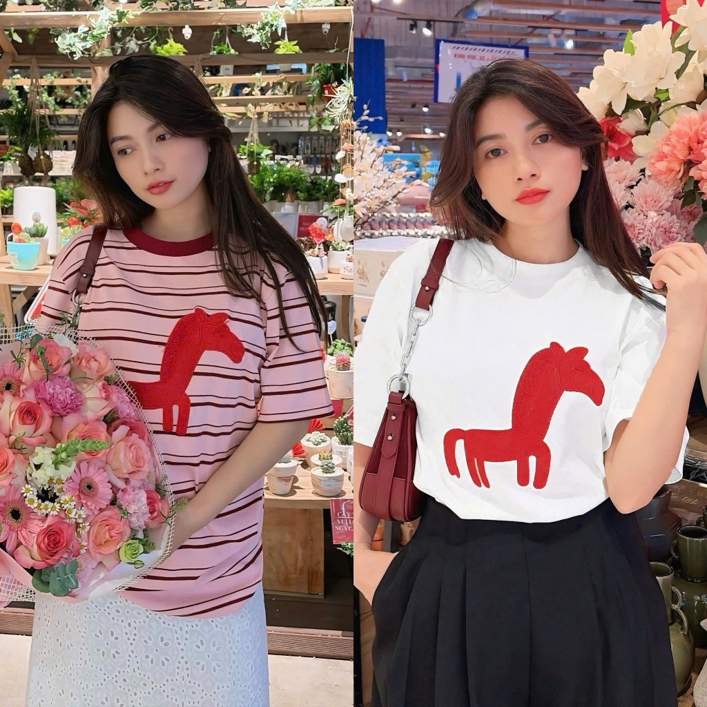 Áo Thun Mirage Ngựa Thêu Local Brand Chất 100% Cotton Mềm Mịn Thoáng Mát.
