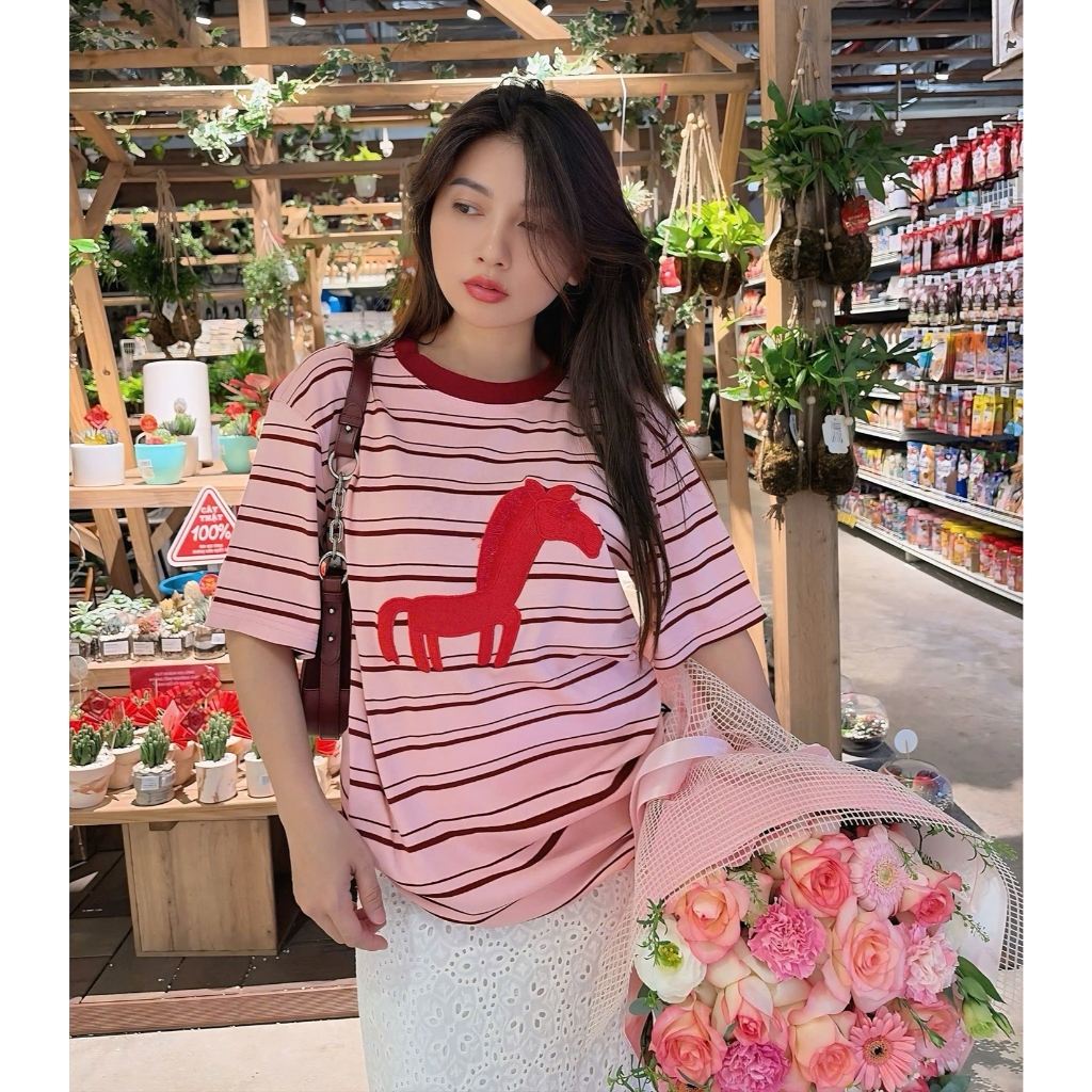 Áo Thun Mirage Ngựa Thêu Local Brand Chất 100% Cotton Mềm Mịn Thoáng Mát.