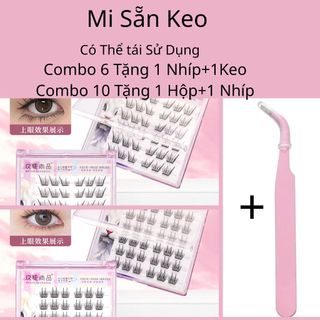 Lông Mi giả tự đính không cần dùng keo- Tái sử dụng nhiều lần( Ảnh Shop tự chụp)