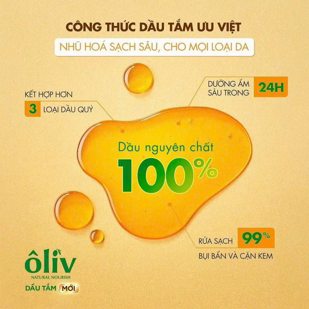 Dầu tắm oliu mini 60ml dành cho da nhảy cảm da khô [hoả tốc]