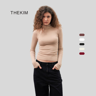 THEKIM Áo thun tăm len giữ nhiệt cổ 3 phân dài tay nhiều màu , chất thun tăm lót lông nhẹ giữ nhiệt tay dài trơn T219