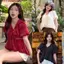 Áo babydoll Ruby top tơ óng cổ V tay bồng dáng đuôi tôm AO686