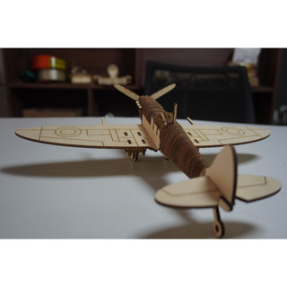 HDLaser Mô Hình Máy Bay Gỗ DIY Lắp Ghép 3D – Puzzle Gỗ Trang Trí Bàn Làm Việc HDF003(30x20x10cm)