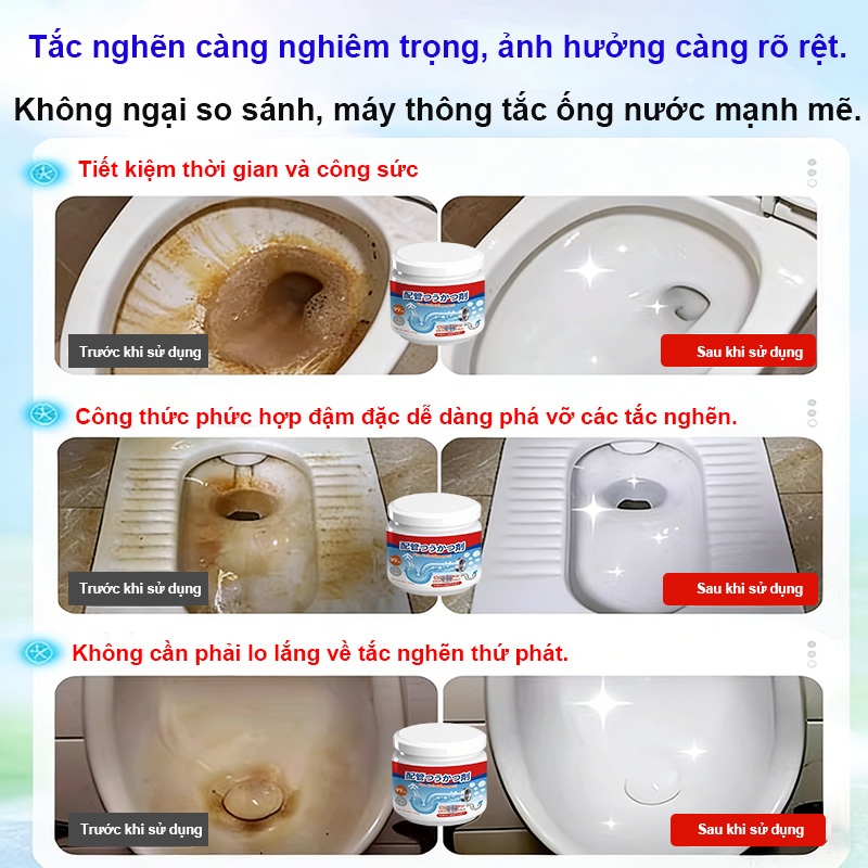 🔥COD【Chất thông cống】Thông tắc cống bồn rửa và bồn cầu, khử mùi nhanh chóng.Bảo vệ đường ống cống