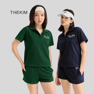 THEKIM Set bộ thể thao Verdant Vitality áo polo ngắn tay và quần short , set bộ đùi ngắn tay chất liệu mềm mịn CS369