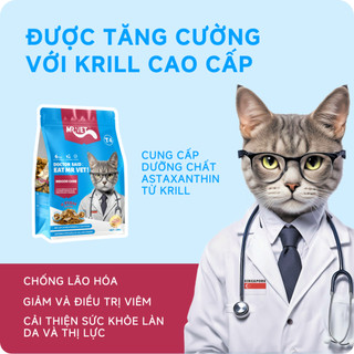 Thức Ăn Cho Mèo MRVET Dạng Hạt T4 Combo 6 Gói 1KG Giảm Mùi Hôi Chất Thải Dành Cho Mèo Nuôi Trong Nhà