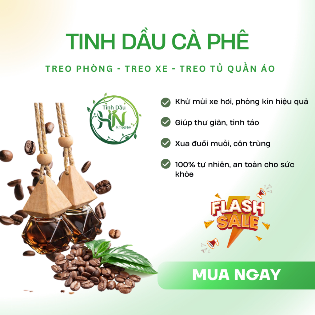 Tinh Dầu Thơm Phòng  Nguyên Chất Treo Xe Treo Phòng 10ml: Thơm Phòng, Thơm Xe, Đuổi Muỗi.