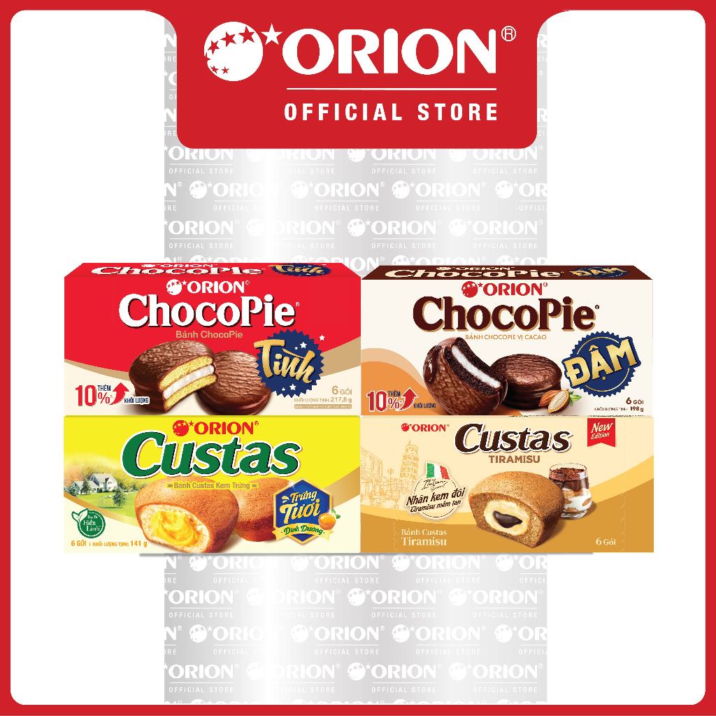 [ĐỘC QUYỀN] Hộp bánh Pie Orion mix 4 vị (697,5g)