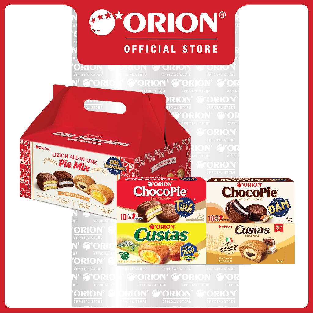[ĐỘC QUYỀN] Hộp bánh Pie Orion mix 4 vị (697,5g)