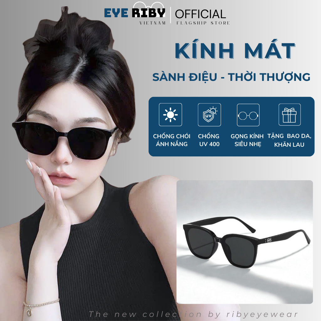 Kính Mát Đi Biển Kính Râm Mắt Mèo EYERIBY Dành Cho Nam Nữ Chống Chói Chống Tia UV400 Thời Trang HotTrend R12