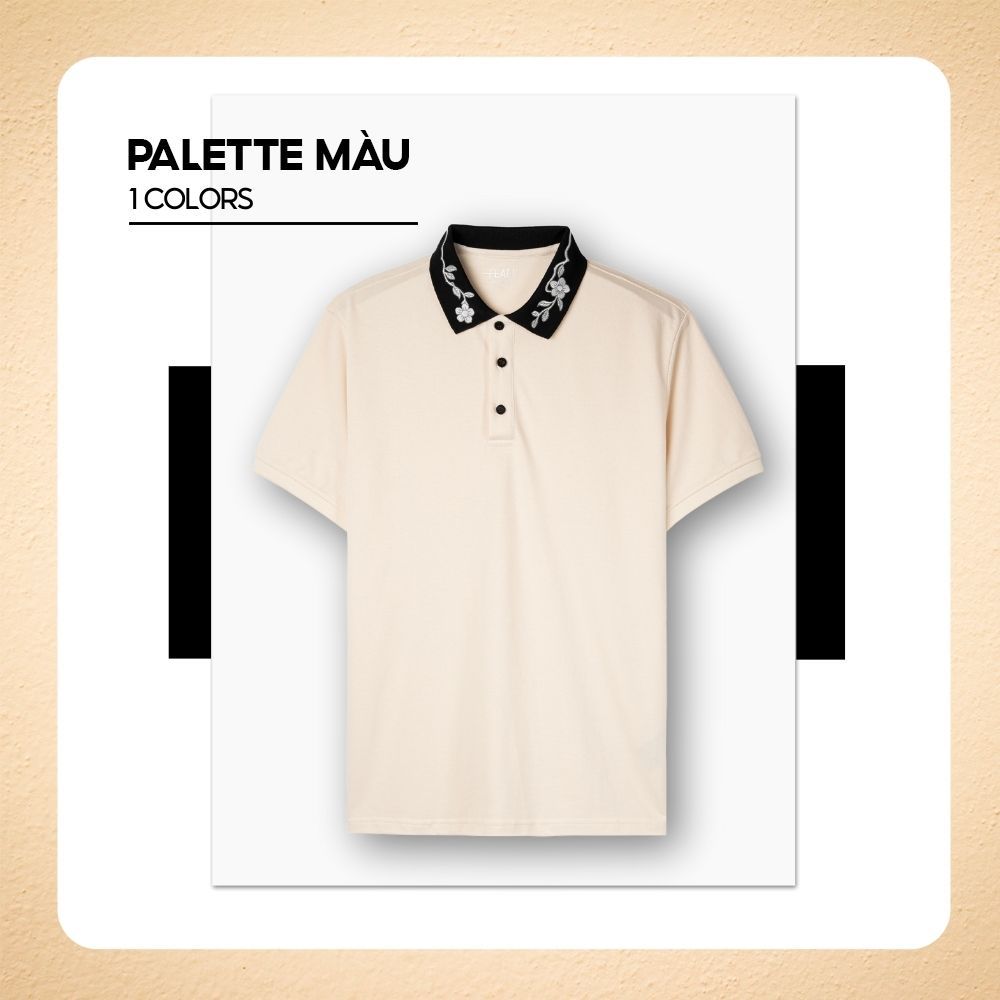 [CỔ ÁO THÊU HOA ANH ĐÀO] Polo SAKURA kem thanh lịch, sang trọng, phối cúc áo tạo điểm nhấn tinh tế, tôn body - FEAER