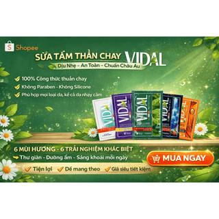 Sữa tắm dây Vidal 9ml gói phù hợp đi du lịch