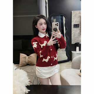 •𝙆𝙞𝙣𝙜𝙨𝙝𝙤𝙥𝙗𝙚𝙖𝙪𝙩𝙮•Áo Len CDG Thm Cún Xinh QC