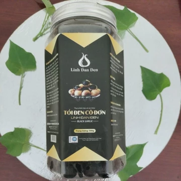 ( HCM giao hỏa tốc ) Tỏi đen LInh Đan Đen BLACK GRALIC bóc vỏ 500gr dẽo ngọt tăng đề kháng