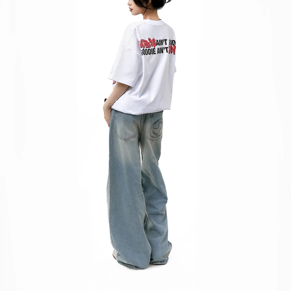 Quần Jeans NEEDS OF WISDOM Wide Fit Jeans - Blue - Local Brand Chính Hãng | BigBuy360 - bigbuy360.vn