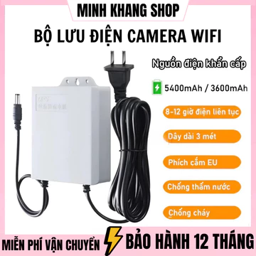 Bộ lưu điện DUNG LƯỢNG CAO dành cho Wifi Camera - UPS 12V (chạy wifi được 6-12 giờ) kèm Nguồn bộ nguồn camera wifi