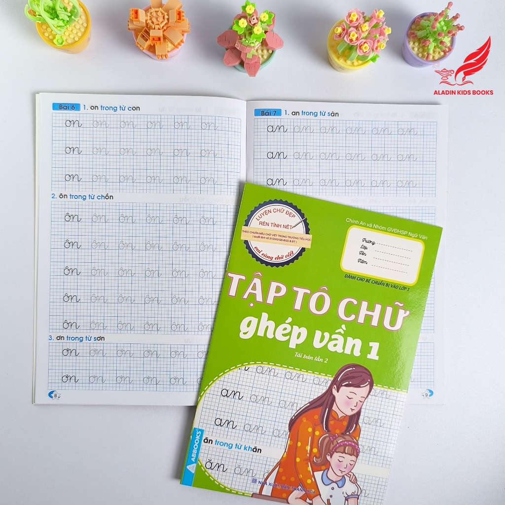 Sách- Bộ 2 Quyển Tập Tô Chữ Ghép Vần 1 & 2 – Dành Cho Bé Chuẩn Bị Vào Lớp 1 (NXB Thanh Hóa)