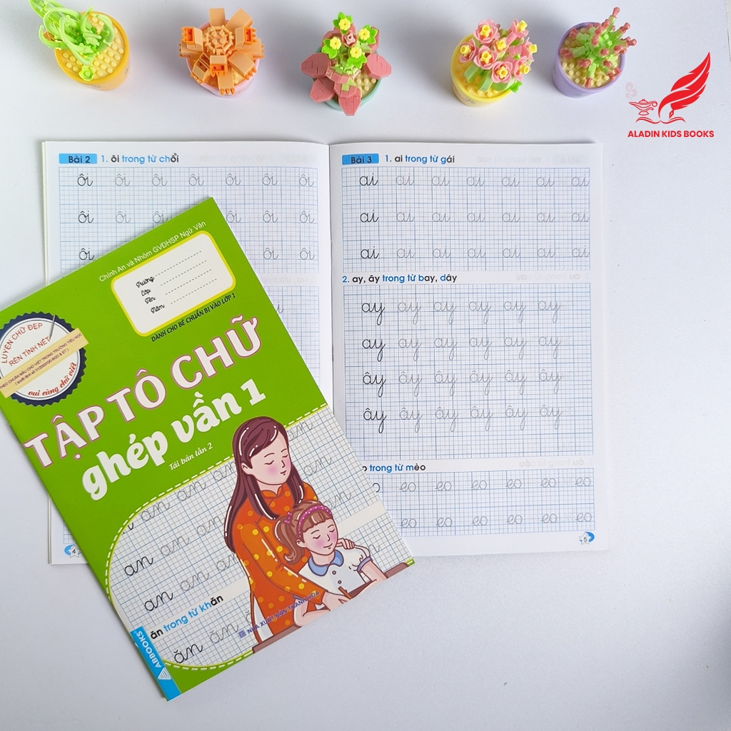 Sách- Bộ 2 Quyển Tập Tô Chữ Ghép Vần 1 & 2 – Dành Cho Bé Chuẩn Bị Vào Lớp 1 (NXB Thanh Hóa)