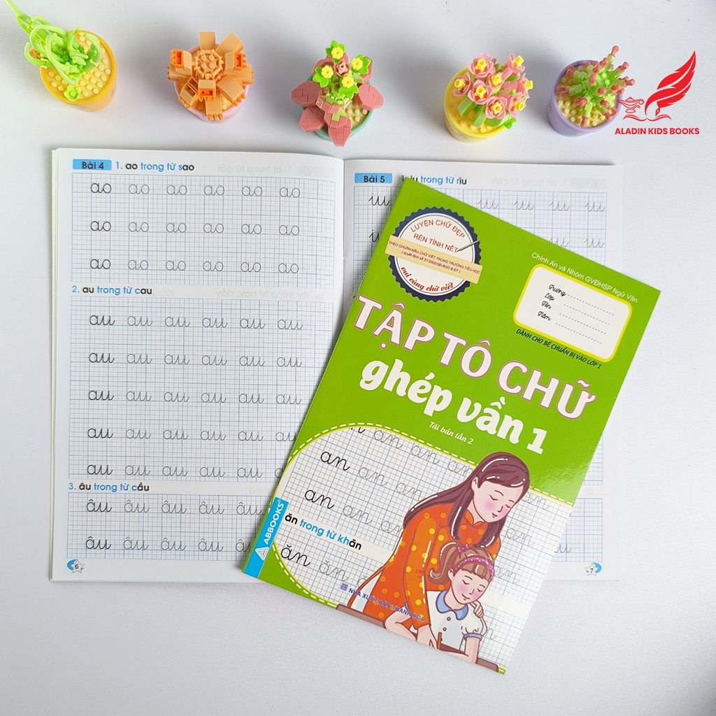 Sách- Bộ 2 Quyển Tập Tô Chữ Ghép Vần 1 & 2 – Dành Cho Bé Chuẩn Bị Vào Lớp 1 (NXB Thanh Hóa)