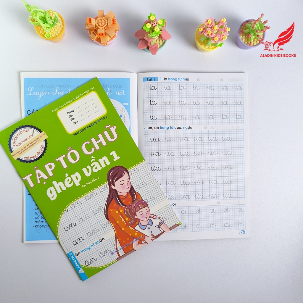 Sách- Bộ 2 Quyển Tập Tô Chữ Ghép Vần 1 & 2 – Dành Cho Bé Chuẩn Bị Vào Lớp 1 (NXB Thanh Hóa)