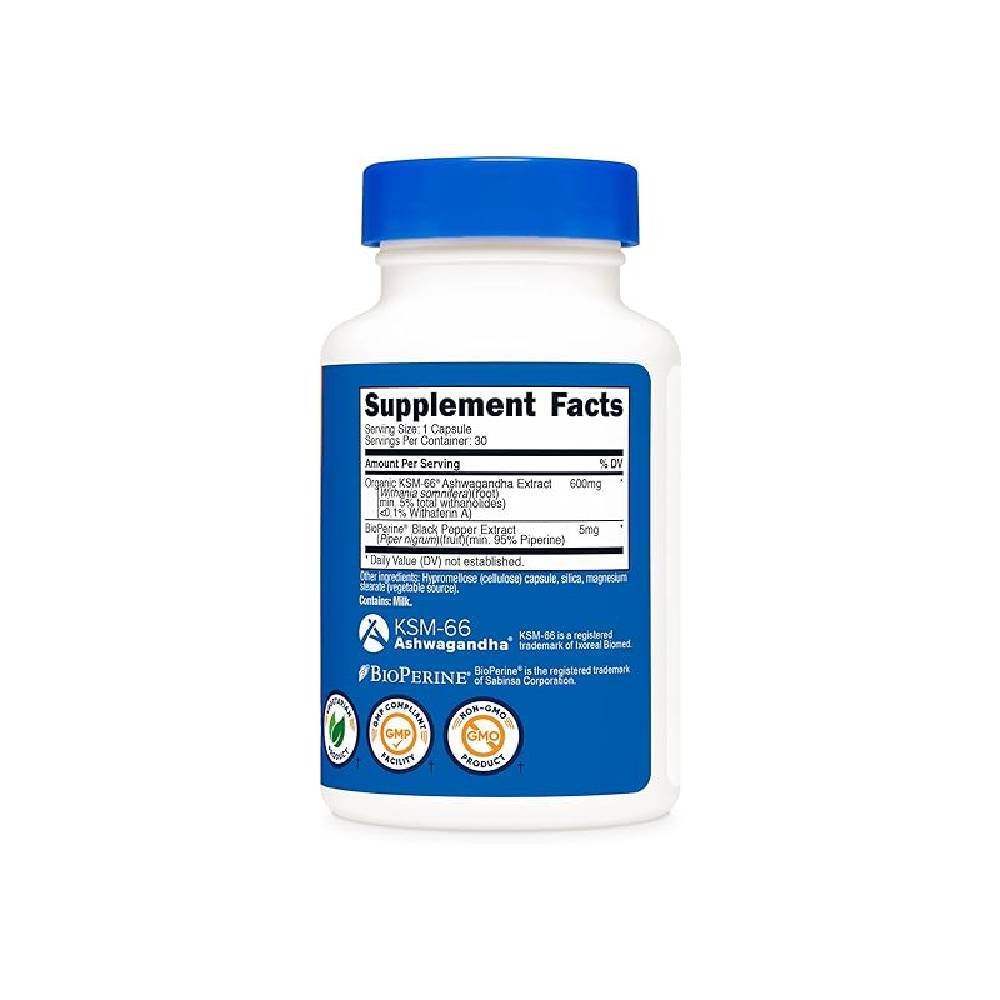 Nutricost Ashwagandha KSM-66 600mg – Hỗ trợ tinh thần và sức khỏe