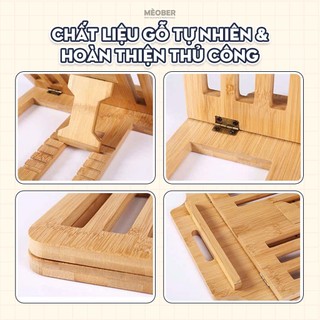 Kệ, Giá Đỡ Laptop & iPad Gỗ Cao Cấp Woody Art Stand, hỗ trợ viết vẽ, tản nhiệt máy, kê đa góc nghiêng by MèoBer