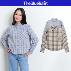 TheBlueTshirt - Áo sơ mi kẻ sọc caro to tay dài phom regular cho nữ - Kate Shirt