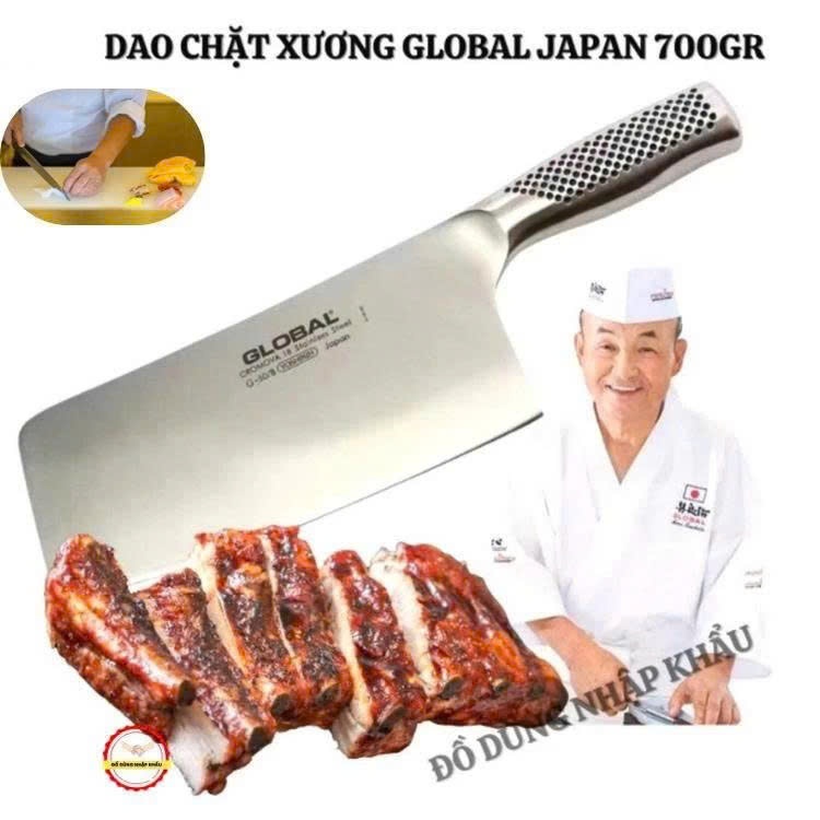 Dao nhà bếp chuyên chặt xương GL Japan cao cấp bằng thép trắng không gỉ-Phiên bản mới nhất 2025