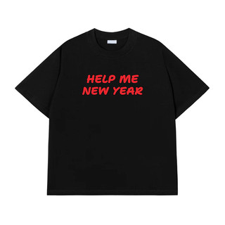 Áo phông nam nữ unisex form vừa Help me new year, áo thun tay ngắn cổ tròn cotton mềm mát - ta/tb2159