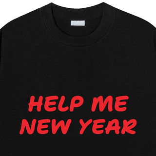 Áo phông nam nữ unisex form vừa Help me new year, áo thun tay ngắn cổ tròn cotton mềm mát - ta/tb2159