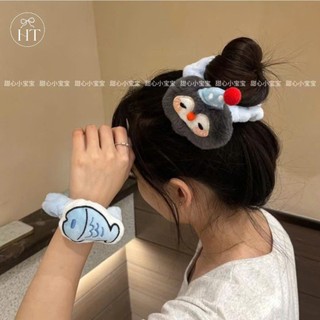 Scrunchies dây cột tóc lông cá và chim cánh cụt