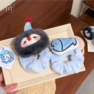 Scrunchies dây cột tóc lông cá và chim cánh cụt