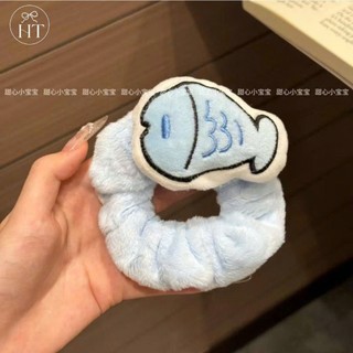 Scrunchies dây cột tóc lông cá và chim cánh cụt