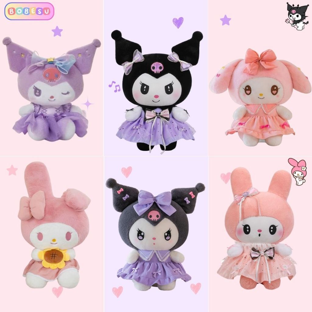 [100 MẪU+] Gấu Bông Kuromi Melody Nhiều Mẫu Dễ Thương, Thú Nhồi Bông Korumi Sang Trọng Làm Quà Tặng Cho Bé Gái, Bạn Gái