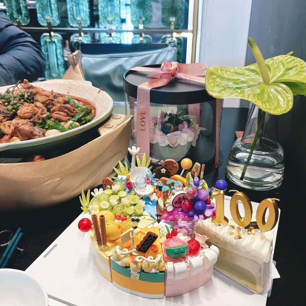 Đồ chơi mô hình bánh kem sinh nhật, bánh sinh nhật lắp ráp đồ chơi