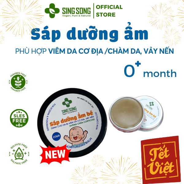 Sáp Dưỡng Ẩm Singsong, 100% không Corticoid, hỗ trợ Viêm Da Cơ Địa, Vảy Nến, Eczema, Lang Ben - 20gr