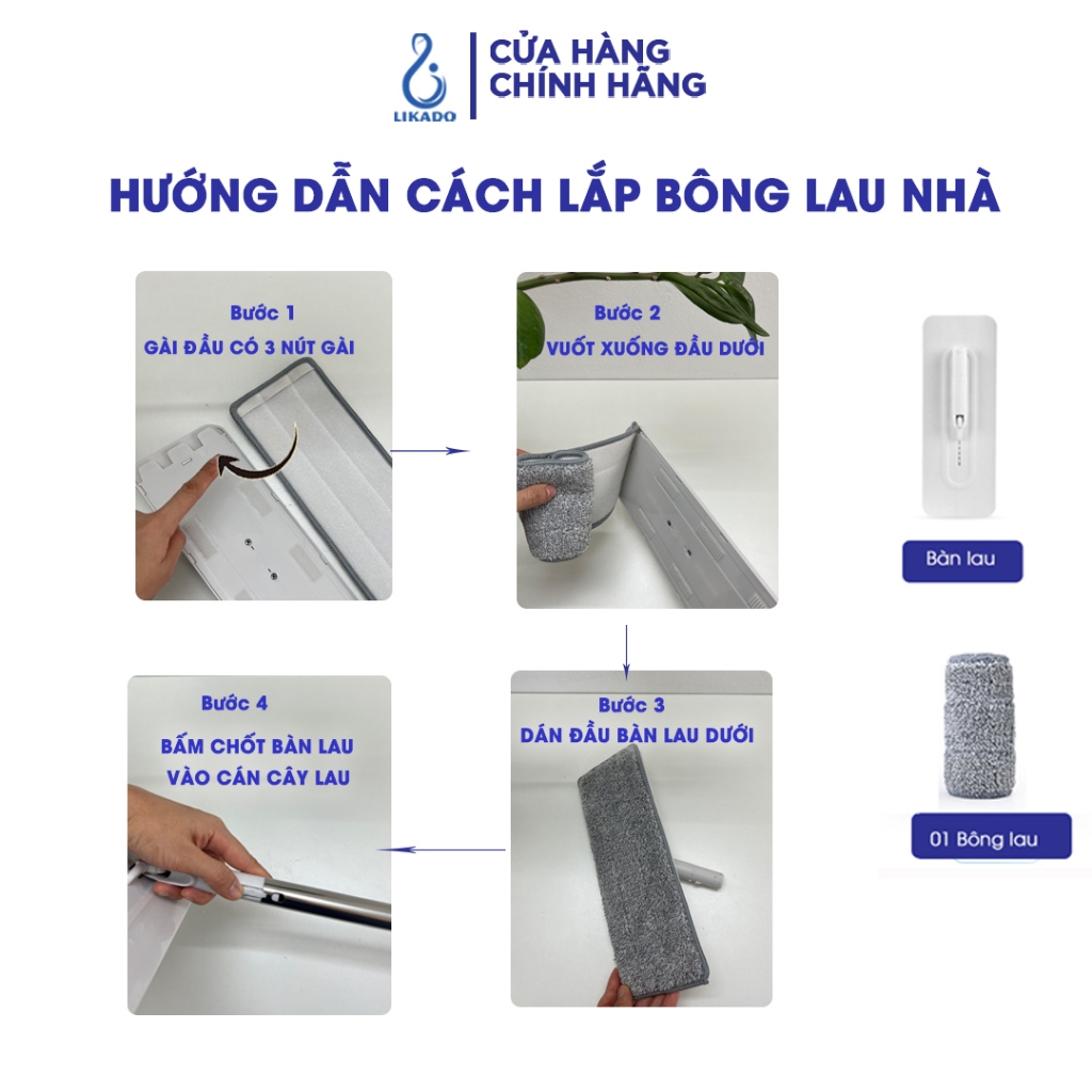 Cây lau nhà tự vắt thông minh Likado LKD – 112