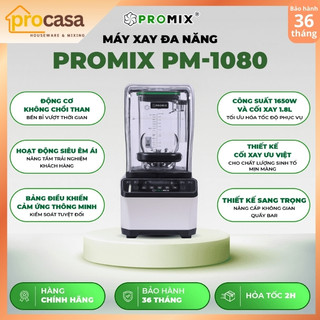 Máy xay sinh tố công nghiệp Promix PM-1080 - động cơ không chổi than 1650W - Xay liên tục cho quán chuyên nghiệp