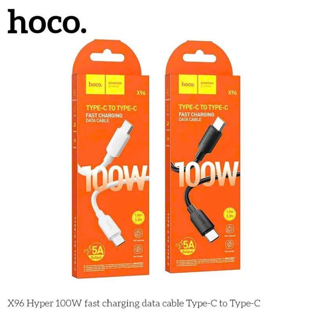 Dây sạc nhanh hoco X96 ,typec to typec 100w.