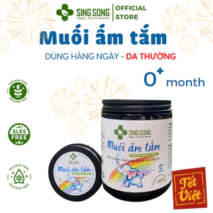 Muối Ấm Tắm Cho Bé Sơ Sinh, Mẹ và Bé I Da Thường I SingSong I Hỗ trợ ng ừa rôm, hô h ấ p I 200gr