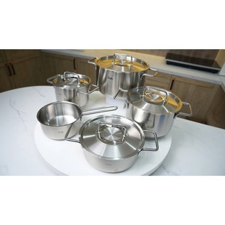 Bộ Nồi FISSLER Pure Collection 5 Món Kèm Quánh Made In Germany, Bộ Nồi Cao Cấp Đa Năng GermanySnT HCM