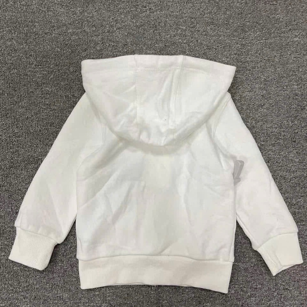 [Sale Lỗi Nhẹ] Áo Hoodie Bé Trai Bé Gái Nỉ Trắng Xuất Dư Size 2-4T (9-15kg) C3265