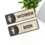 Bảng Gỗ Toilet WC Nam Nữ, Biển Chỉ Dẫn Phòng Vệ Sinh Decor Vintage, Dán Keo Sẵn, Khắc Theo Yêu Cầu